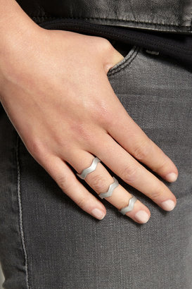 Eddie Borgo Zig Zag set of three silver-plated rings