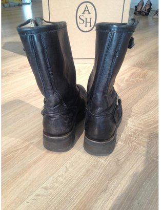Ash Black Leather Ankle boots