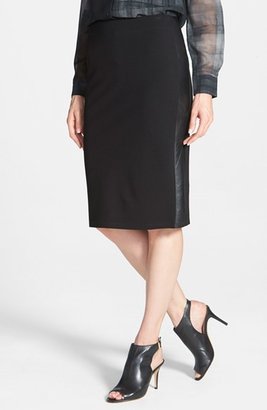Eileen Fisher Leather Side Ponte Pencil Skirt (Online Only) Ponte Pencil Skirt