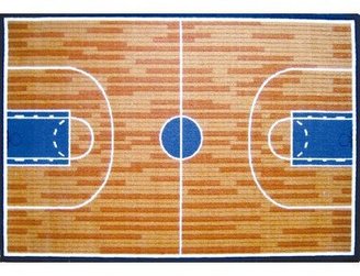 Fun Rugs Fun Time Basketball Court Sports Rug Size: 3'3'' x 4'10''