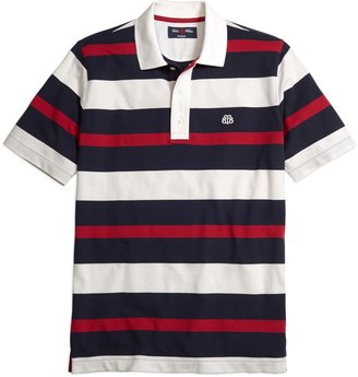 Brooks Brothers ProSport™ All-Over Stripe Sport Racer Polo Shirt