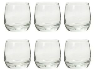 Sagaform Set of six glass whiskey tumblers
