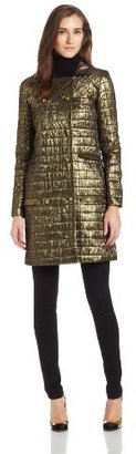 Anna Sui Women's Quilted Lame Coat