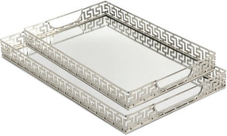 Concepts in Time Set of 2 Mirrored Trays