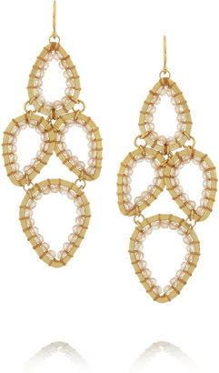 Chan Luu Gold-plated Swarovski crystal earrings