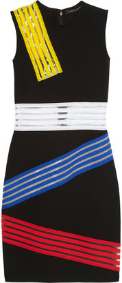 Christopher Kane Elastic-paneled stretch-jersey mini dress