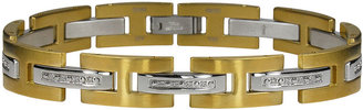 JCPenney FINE JEWELRY Mens 1/10 CT. T.W. Diamond Two-Tone Chain Bracelet