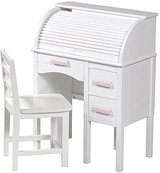 Guidecraft Jr. Roll-Top Desk & Chair - White