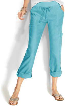 INC International Concepts Linen Covertible Cargo Pants