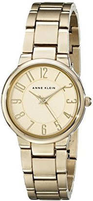 Anne Klein Women's AK/1912CHGB Easy-To-Read Gold-Tone Bracelet Watch