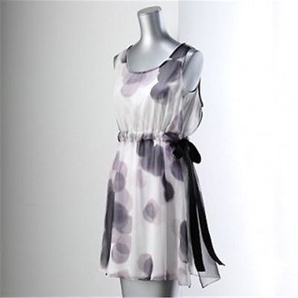 Vera Wang Reg$68 Sexy Cool Simply Vera Dot Chiffon-Overla y Dress M, L