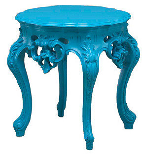 Polart Versailles Outdoor Side Table, Blue