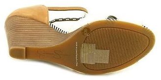 Jessica Simpson Nouta Womens Peep Toe Leather Wedge Sandals Shoes