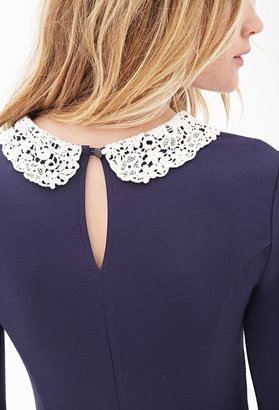 Forever 21 Crochet Collar A-Line Dress