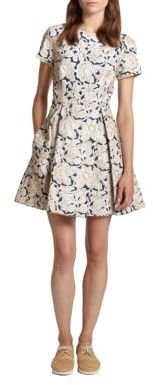 Suno Floral Embroidered Dress