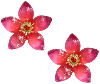 Betsey Johnson 'Hawaiian Luau' Large Floral Stud Earrings