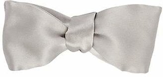 Barneys New York Men's Silk Satin Bow Tie - Silver