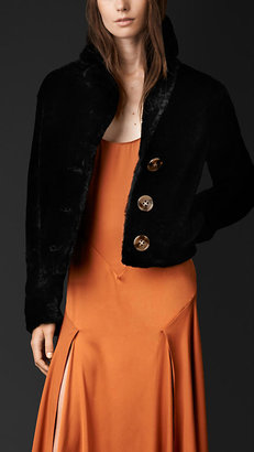 Burberry Cropped Shearling Coat