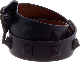 Givenchy Black Pyramid Stud Obsedia Wrap Bracelet
