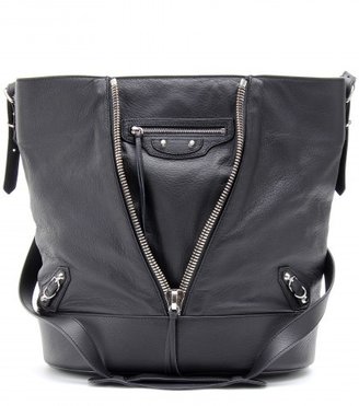 Balenciaga Paper Drop Leather Shoulder Bag