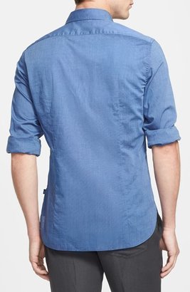 John Varvatos 'Peace Sign' Slim Fit Sport Shirt