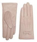 Dorothy Perkins Womens Blush Leather Bow Gloves- Blush