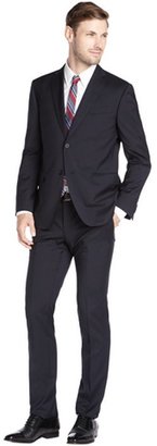 Z Zegna 2264 Z Zegna navy wool 2-button suit with flat front pants