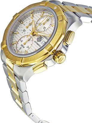 Tag Heuer Men's Aquaracer Unidirectional 18k Gold Bezel Chronograph Watch