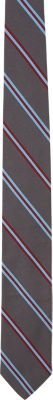 Barneys New York Stripe Neck Tie-Grey