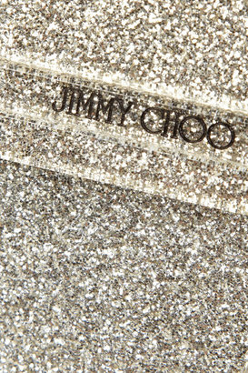 Jimmy Choo Candy Glitter Acrylic Clutch - Silver