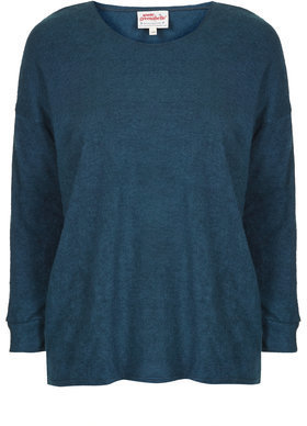 Topshop Womens **Boyfriend Slouch Jumper by Annie Greenabelle - Turquoise