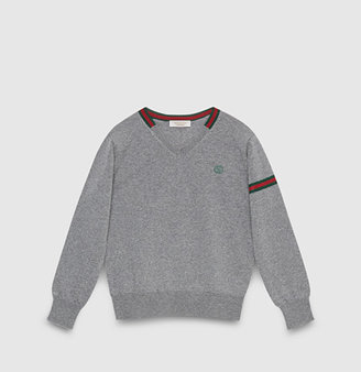 Gucci Merino Wool V-Neck Sweater