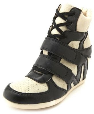 Charlotte Russe Lace-Up Hi-Top Wedge Sneaker