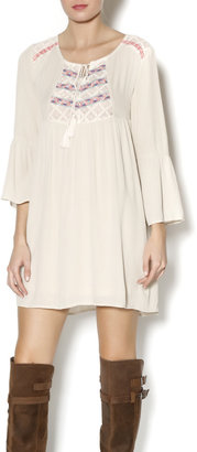 Flying Tomato Beige Lace-Topped Dress