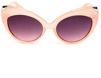 Steve Madden Women's Metallic Tip Cat Eye Sunglasses