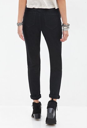 Forever 21 High-Rise - Distressed Relaxed Fit Jeans