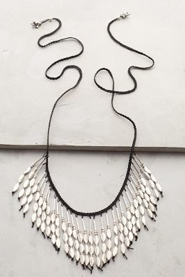 Anthropologie Tahiti Fringed Necklace