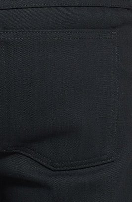 Naked & Famous Denim 'Slim Guy' Straight Leg Raw Selvedge Jeans (Solid Black Selvedge)