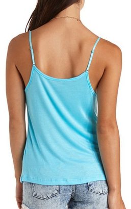 Charlotte Russe Ribbed Swing Tank Top