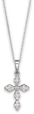 Bloomingdale's Diamond Cross Pendant Necklace in 14K White Gold, 0.25 ct. t.w, 17.5 - 100% Exclusive