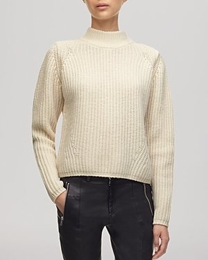 Whistles Sweater - Fashion Rib Knit Wool