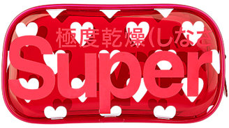 Superdry Printed Jelly Toiletries Bag, RedWhite