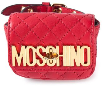 Moschino quilted wrist wallet