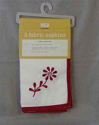 Martha Stewart Everyday Fabric Napkins Pack Of 2 Daisy Garland