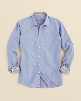 Robert Graham Boys' Keifer Mini Gingham Dot Shirt - Sizes S-xl