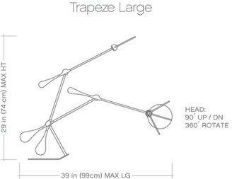 Artemide Light & Contrast Trapeze Large LED Table Lamp