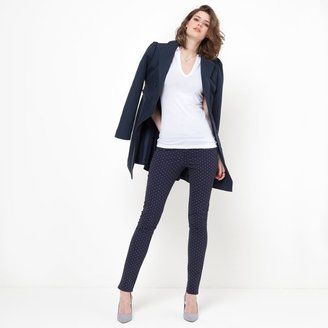 La Redoute R essentiel Slim-Fit Stretch Cotton Polka Dot Trousers