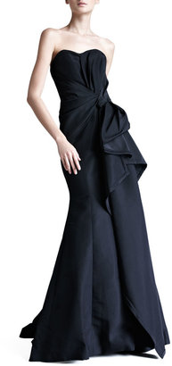 Carolina Herrera Faille Strapless Gown