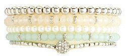 Charlotte Russe Pearl & Beaded Stretch Bracelets - 5 Pack