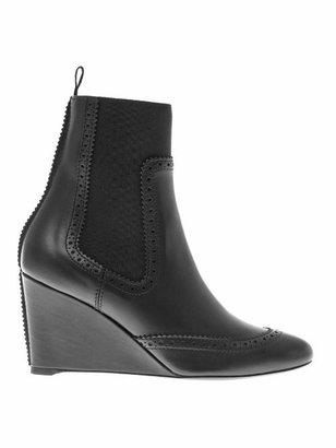 Balenciaga Brogues chelsea leather wedge boots
